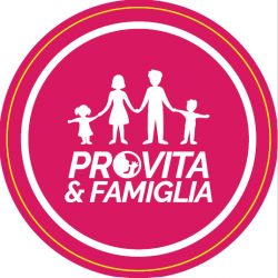Adesivo Logo Pro Vita e Famiglia fucsia
