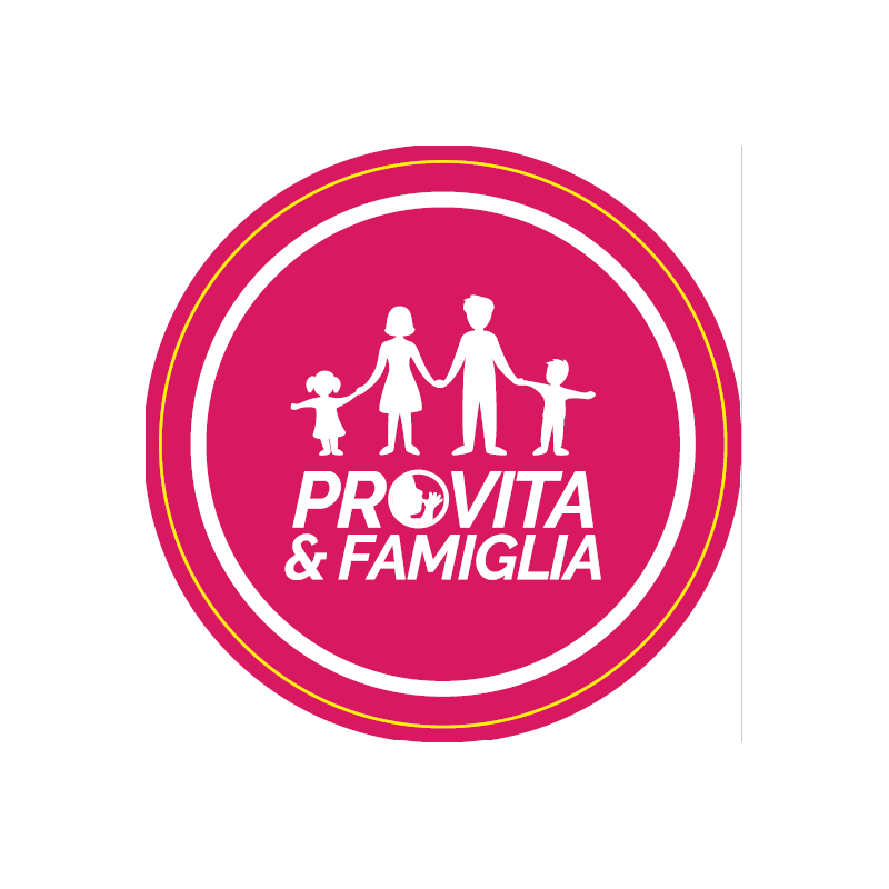 Adesivo Logo Pro Vita e Famiglia fucsia