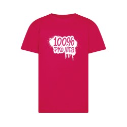 Maglietta "100% Pro Vita" - bambina